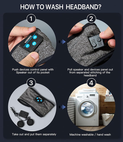 Sleep Headphones Bluetooth Headband, Voerou Wireless Sleeping Headphones Earbuds Sleep Mask with Stereo Speakers-Cool Tech Gadget for Men Women,Perfects for Sleep Workout Running Yoga Travel Insomnia