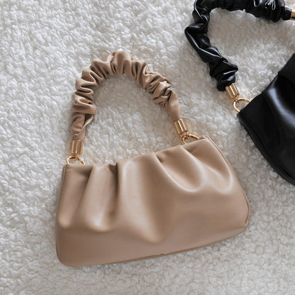 Cloud Pouch Bag Women Shoulder Handbag Soft Vegan Leather Vintage Hobo Chain Cross body Bag