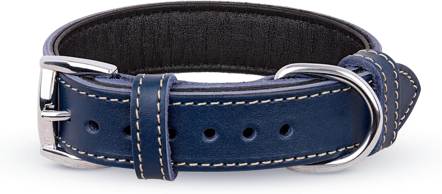 TORRUNA Soft Leather Dog Collar | Dog Collars for Small, Medium and Large Dogs | Durable Heavy Duty Dog Collars