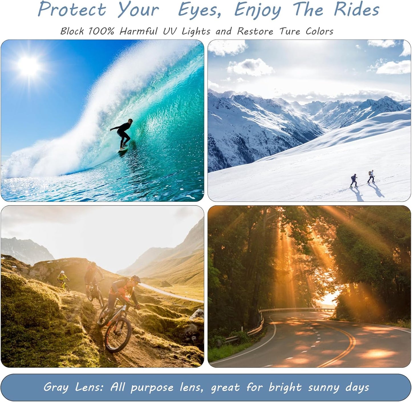 Powersports Glasses Safety Motorcycle Goggle, Anti-fog, Z87 Wrap around, Hunting, Riding, Mowing, Fit Men and Women