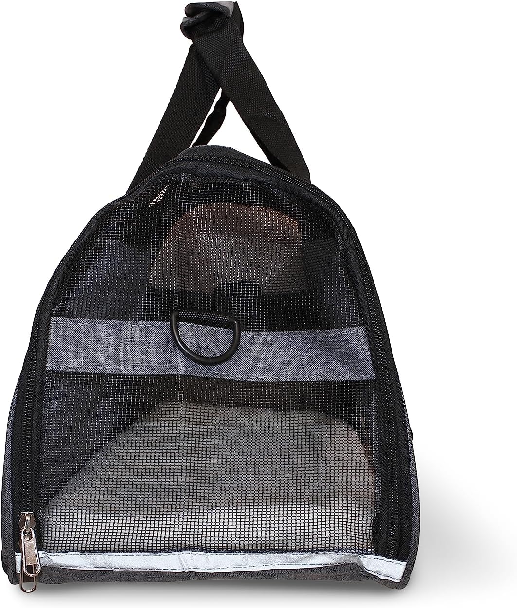 LuggageKing Soft-Sided Pet Carrier Travel Bag - Dog Carrier for Very Small Dogs, Medium-Sized Cat Carrier - Shoulder Strap, Buckle Zippers (M) (Dark Grey)