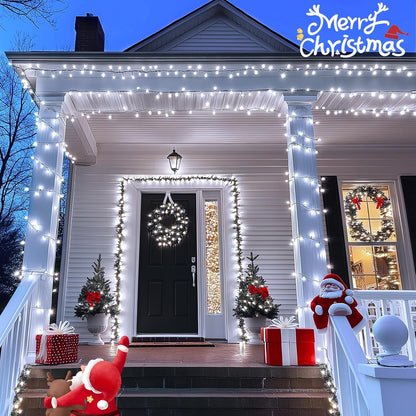 JMEXSUSS 2 Pack 75.5ft Orange Solar Christmas Lights, Total 400 LED Solar String Lights Outdoor Waterproof, 8 Modes Orange Halloween Lights for Tree Patio Garden Thanksgiving Halloween Decorations