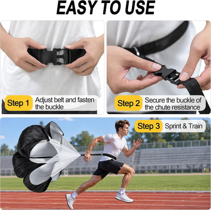 Running Parachute for Speed & Agility Training with Adjustable Belt