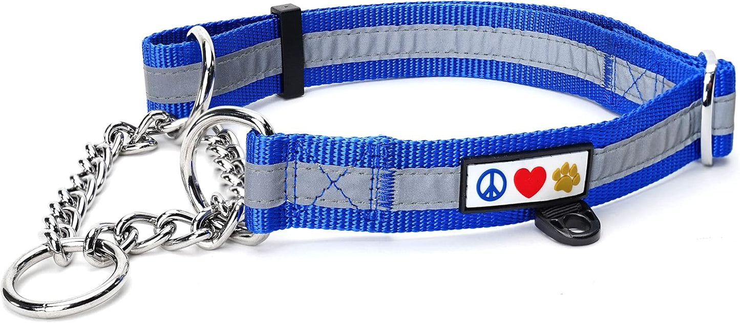 Pawtitas Chain Martingale Dog Collar Puppy Collar Reflective Dog Collar Training Dog Collar Behavioral Dog Chain Collar Collar Large Dog Collar Orange Dog Collar
