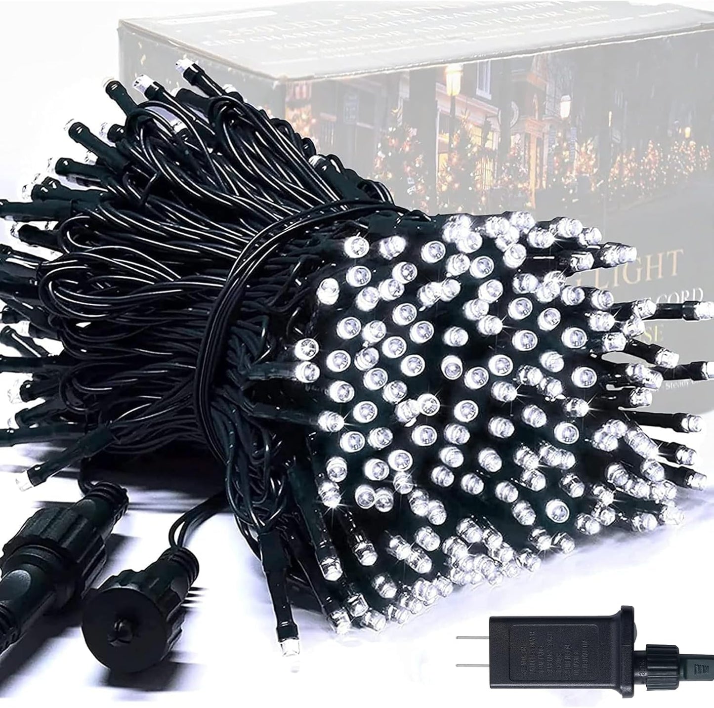 JMEXSUSS 66ft 200 LED Halloween Lights Outdoor, Orange String Lights Clear Wire, 8 Modes Orange Halloween Christmas String Lights Plug in for Tree Indoor Patio Garden Thanksgiving Decorations