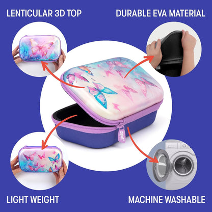 ZIPIT 3D Pencil Box for Kids | Lenticular Pencil Case for School | Large Capacity Pencil Pouch for Girls and Boys