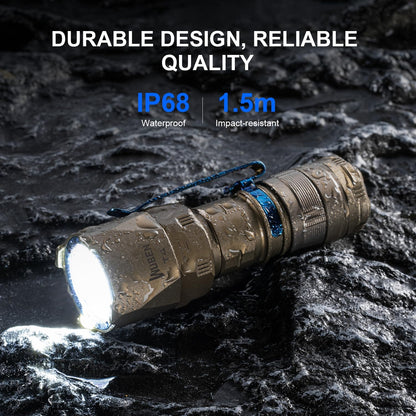 WUBEN T4 Flashlight Rechargeable, Mini Tactical Flashlight Military Grade 401M Long Throw, Small Flashlight with Tactical/Duty/Lock 3 Modes, EDC Flash Light for Police, Emergency and Daily Use