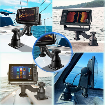 OUBULU Fish Finder Mount with Heavy Duty Swing Arm for Fishfinders & Chartplotters Marine Electronic with 5" to 12" Screens, Compatible with Garmin Lowrance and More