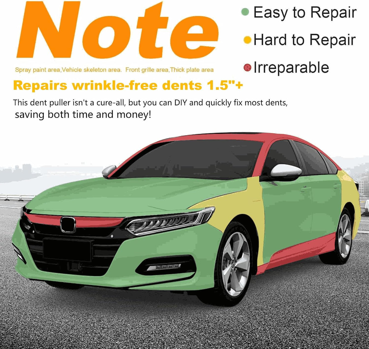 Paintless Dent Puller Repair Kit | Car Dent Puller with Suction Cups | Auto Body Dent Removal Tool Set | Manual Dent Repair Kit for Vehicles | Multi-Purpose Suction Puller - PuriLite