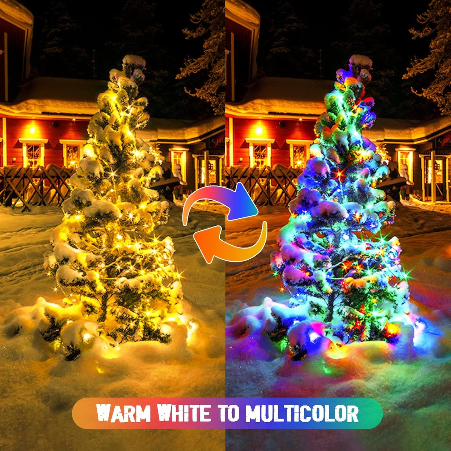 JMEXSUSS 2 Pack 75.5ft Orange Solar Christmas Lights, Total 400 LED Solar String Lights Outdoor Waterproof, 8 Modes Orange Halloween Lights for Tree Patio Garden Thanksgiving Halloween Decorations