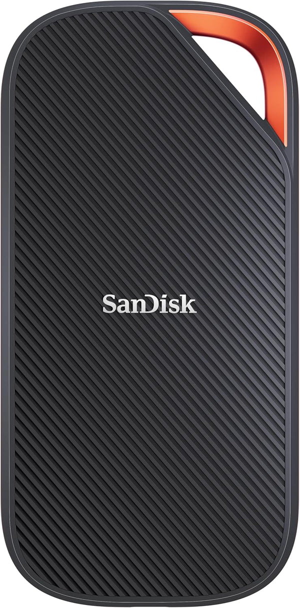 4TB SanDisk Extreme PRO Portable SSD with USB4, Up to 3800 MB/s Read and 3700MB/s Write, USB-C, USB 3.2, Backwards Compatible, IP65 Water and Dust Resistance - SDSSDE82-4T00-G25 - PuriLite