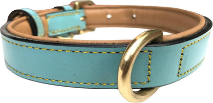 Soft Touch Collars Padded Leather Dog Collar, Large Brown - Genuine Real Leather, 24" Long x 1.5 Wide, Fits Neck Size 18" to 21" Inches