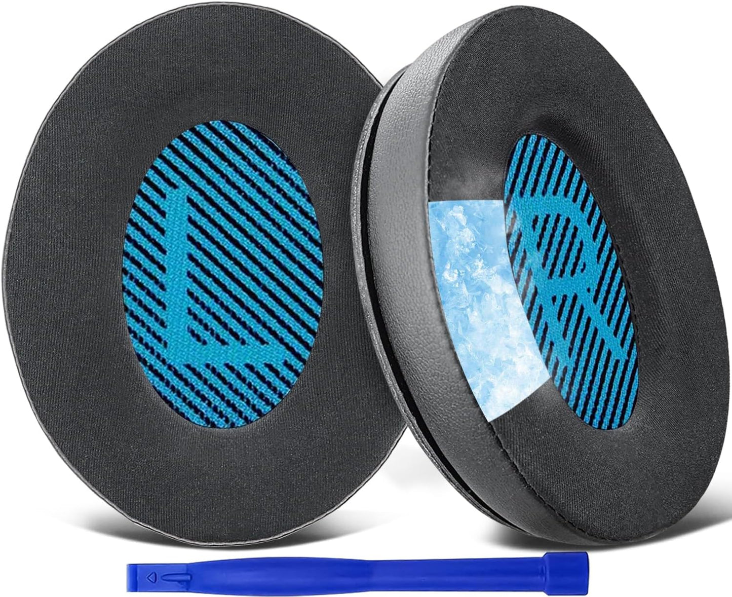 SoloWIT Earpads Cushions for Bose Headphones, Replacement Ear Pads for Bose QuietComfort 15 QC15 QC25 QC2 QC35/Ae2 Ae2i Ae2w/SoundTrue & SoundLink Around-Ear Series - QC25 PL Black&Blue