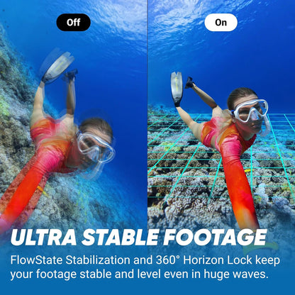 Insta360 X4 Standard Bundle - Waterproof 8K 360 Action Camera, 4K Wide-Angle Video, Invisible Selfie Stick Effect, Removable Lens Guards, 135 Min Battery Life, AI Editing, Stabilization