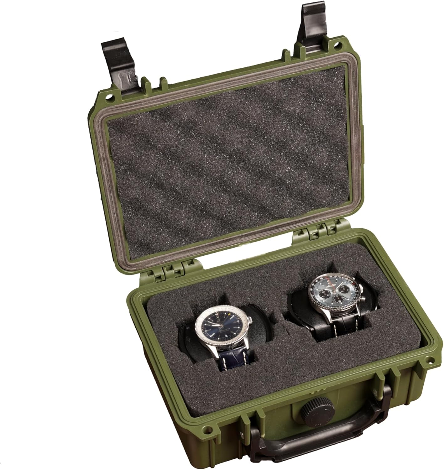 MEIJIA Portable All Weather Waterproof Protective Hard Case,Camera Case with Customizable Fit Foam, Fit use of Drones, Cameras, Equipments, 8.12"x6.56"x3.56" (Black)