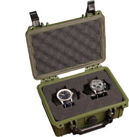 MEIJIA Portable All Weather Waterproof Protective Hard Case,Camera Case with Customizable Fit Foam, Fit use of Drones, Cameras, Equipments, 8.12"x6.56"x3.56" (Black)
