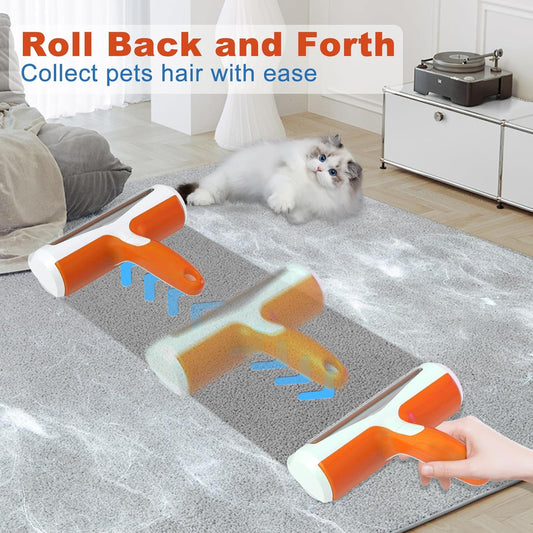 ACE2ACE Pet Hair Remover, Dog and Cat Hair Removal Brush, Reusable Lint Roller for Furniture, Couch, Rug and Bedding - PuriLite
