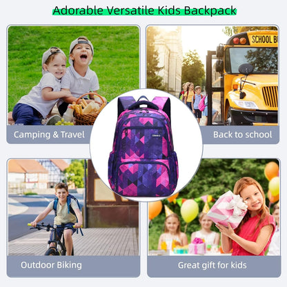 Kids Backpack for Boys Girls Nylon Elementary School Bags Durable Children Bookbags Casual Travel Back Pack