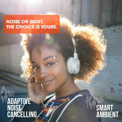 JBL Live 460NC - Wireless On-Ear Noise Cancelling Headphones with Long Battery Life and Voice Assistant Control - Black