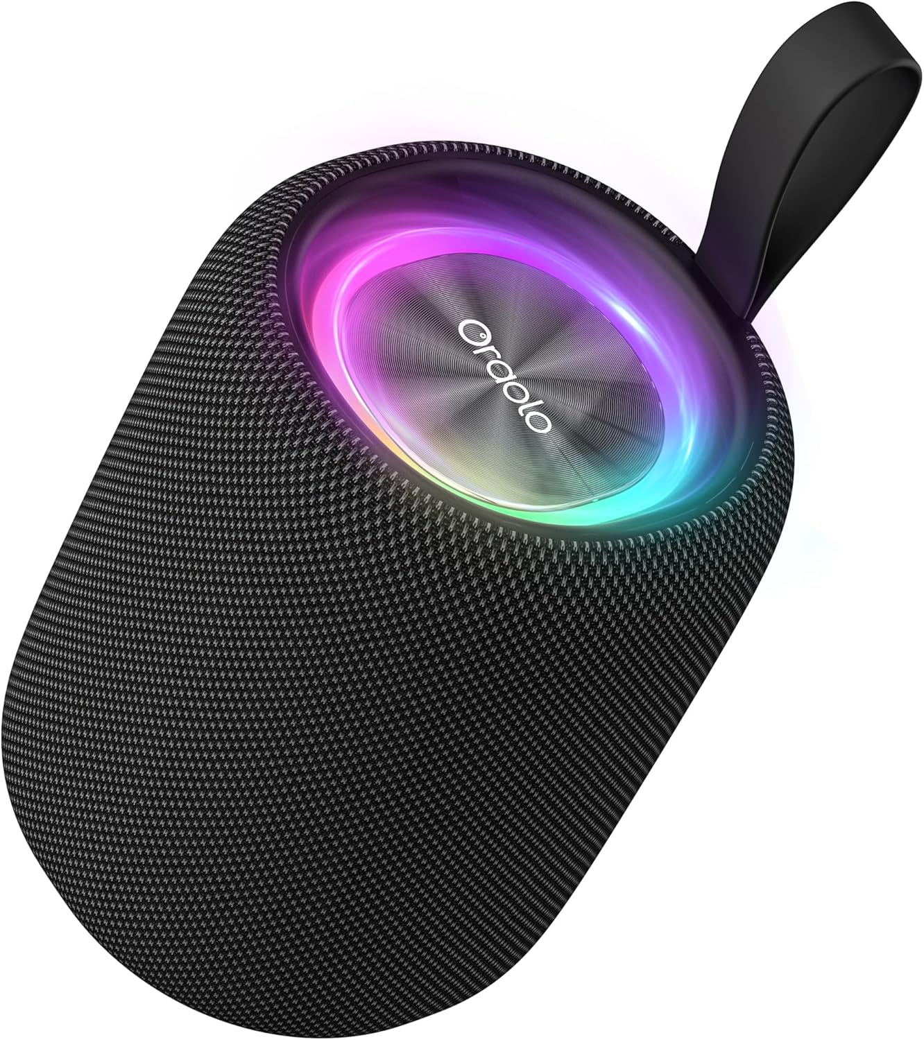 Oraolo Bluetooth Speaker, Portable Bluetooth Speakers with Immersive Audio, LED Lights, 8H Playtime, Bluetooth 5.4, Support TWS TF USB, IPX6 Waterproof Wireless Speakers for Outdoor Camping Home