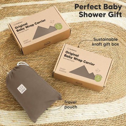 KeaBabies Baby Wrap Carrier - All in 1 Original Baby Carrier Newborn To Toddler Sling, Easy to Wear, Hands Free Bonding, Lightweight, Breathable Infant Wraps (Trendy Black)