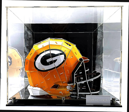 Football Basketball Helmet Sneakers Memorabilia Dustproof Acrylic Display Case Showcase Box UV Protection Mirror Riser