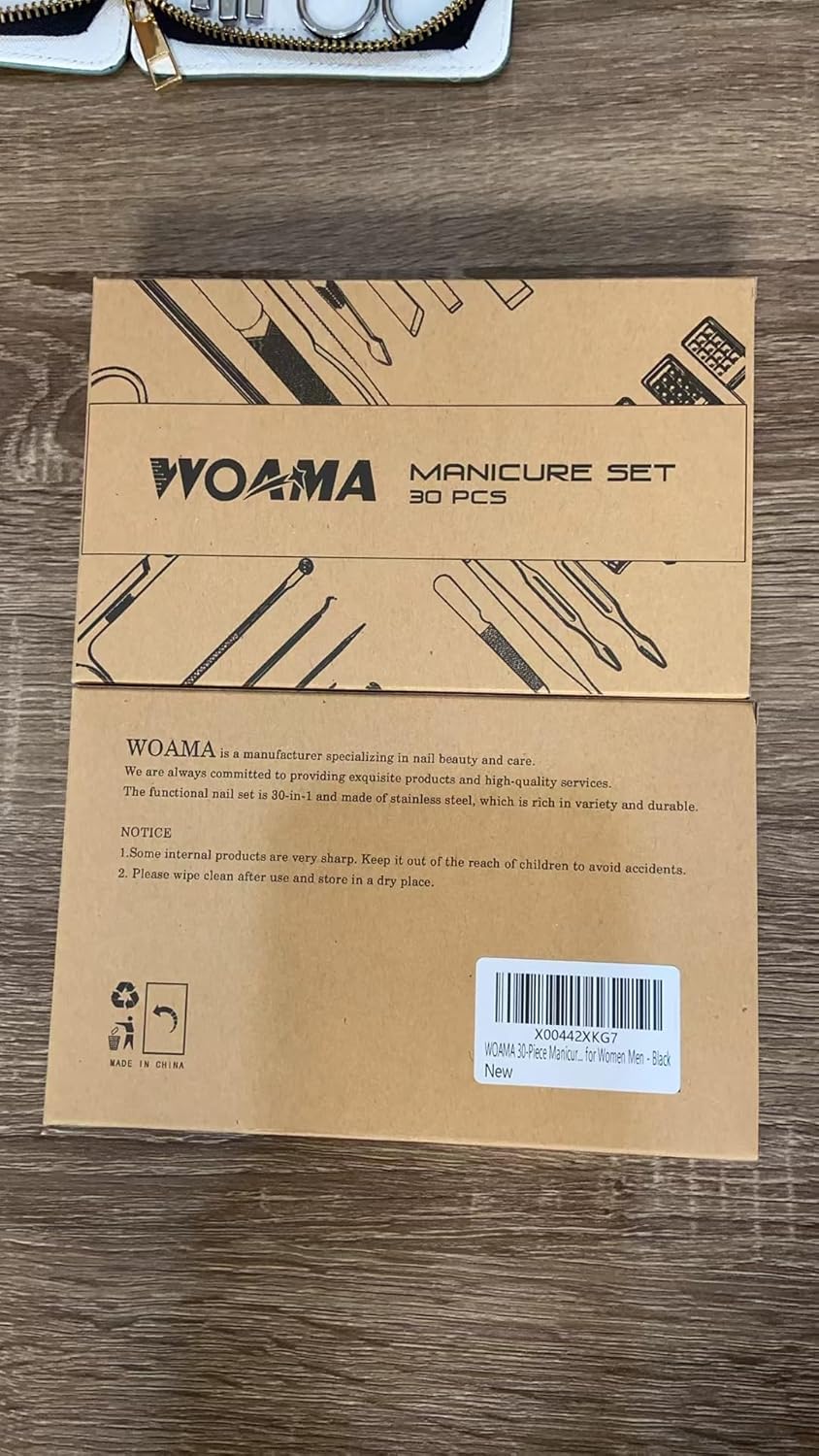 WOAMA Manicure Set 30 in 1 Nail Clipper Set Nail Kit for Women Men Stainless Steel Manicure Kit Professional with Travel Case