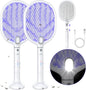 PALONE Bug Zapper Racket,Fly Swatter with Light, Detachable Dual Modes Fly Zapper for Indoor Outdoor (2 Pack)