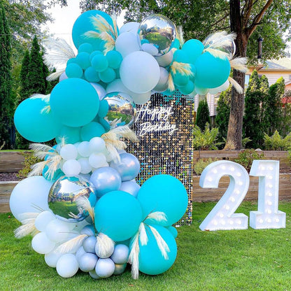 Gold Metallic Chrome Latex Balloon Arch Kit, 102PCS 18In 12In 10In 5In Arch Garland For Festival Picnic, Engagement, Wedding, Birthday Party, Gold Theme Anniversary Decoration With 33FT Ribbon
