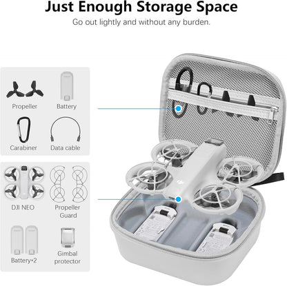 FPVtosky Carrying Case for DJI NEO, Porable Travel Storage Bag for DJI NEO Drone Aceessories (for DJI NEO, Black)