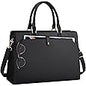 Laptop Bag for Women 17.3 Inch Laptop Tote Bag Large Work Tote Bag Waterproof Work Bag Teacher Bag with USB Charging Port Computer Tote Bag Nylon Handbag Satchel Shoulder Bag(17.3 inch, Black) - PuriLite