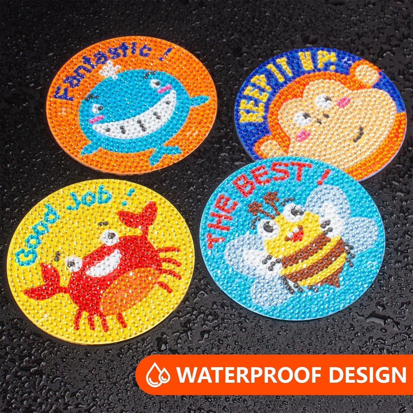 Purilite Select Cat Diamond Art Coasters Kit