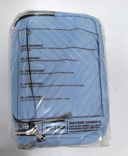 Laptop Backpack for Women Men, Water Resistant Travel Work Backpacks Purse Stylish College Business Teacher Nurse Computer Bag, Fits 17.3" Laptop Light Blue