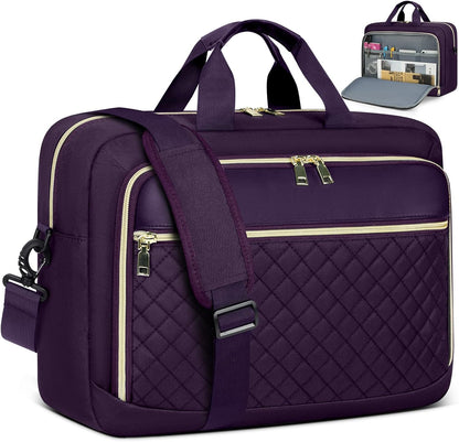 Laptop Bag 17 Inch Laptop Briefcase for Women Waterproof Computer Messenger Bag Professional Laptop Case for Business Work - PuriLite
