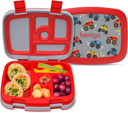 Bentgo Kids Prints (Unicorn) - Leak-Proof, 5-Compartment Bento-Style Kids Lunch Box - Ideal Portion Sizes for Ages 3 to 7 - BPA-Free and Food-Safe Materials
