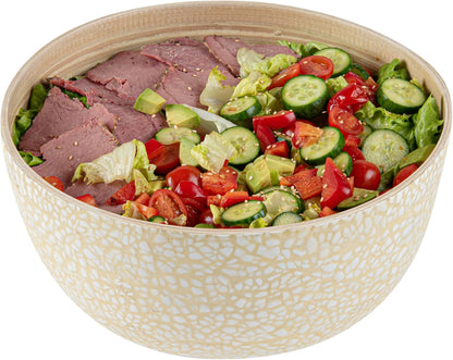 Restaurantware-Bambuddha 15 Ounce Small Salad Bowl, 1 Heavy-Duty Round Salad Bowl - Sustainable, Reusable, Black Bamboo Serving Dish, for Serving Salads, Fruits, and Appetizers