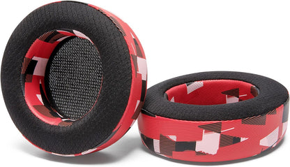 WC Freeze Virtuoso - Hybrid Fabric Cooling Gel Replacement Earpads for Corsair Virtuoso Gaming Headset, Made by Wicked Cushions, Improved Durability, Thickness and Sound Isolation | Black Camo