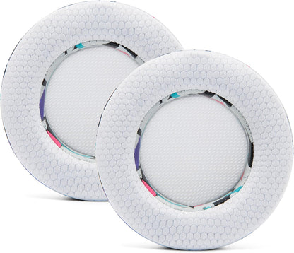 WC Freeze Virtuoso - Hybrid Fabric Cooling Gel Replacement Earpads for Corsair Virtuoso Gaming Headset, Made by Wicked Cushions, Improved Durability, Thickness and Sound Isolation |90s Black
