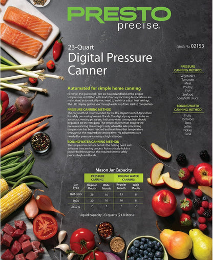 23-Quart Digital Pressure Canner | Automatic Temperature Control & LED Display