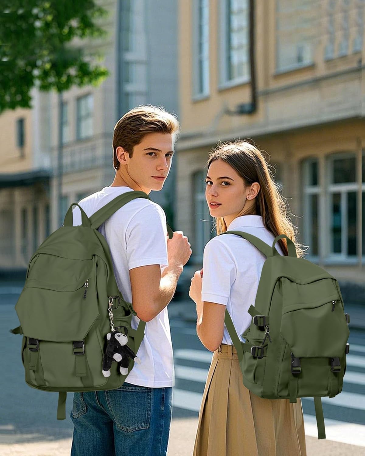 School Backpack for Women Men College High School Bags for Boys Girls Casual Daypack Laptop Backpack Waterproof Black Bookbag Travel Rucksack