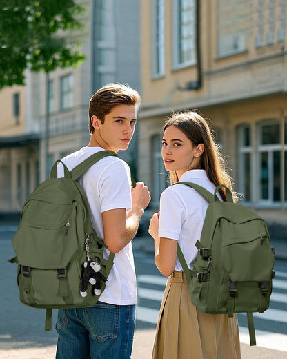 School Backpack for Women Men College High School Bags for Boys Girls Casual Daypack Laptop Backpack Waterproof Black Bookbag Travel Rucksack
