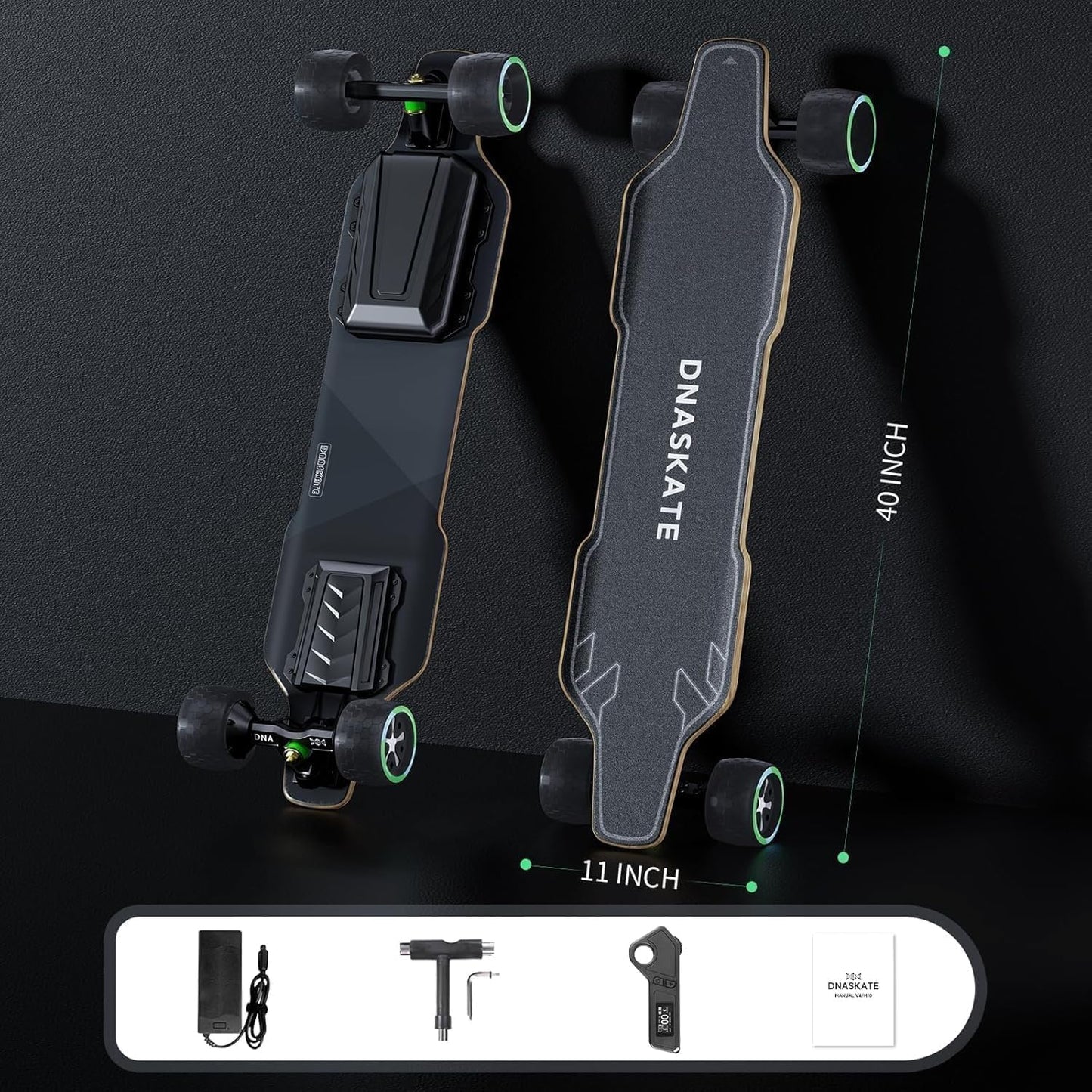 V4 Electric Skateboard with Remote,28MPH Top Speed, 22 Miles Range,2X500W Hub-Motor, Electric Longboard for Adults & Teens Beginners