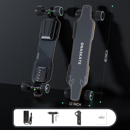 V4 Electric Skateboard with Remote,28MPH Top Speed, 22 Miles Range,2X500W Hub-Motor, Electric Longboard for Adults & Teens Beginners
