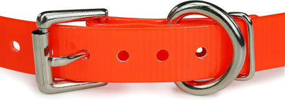 Orange Heavy-Duty 3/4" Waterproof and Odor Proof TPU Replacement Dog Collar Strap for Bark, Shock, Training and Electric Dog Fence Receiver Collars