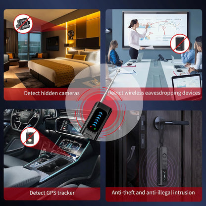 Hidden Camera Detectors,Anti-Spying Device,Portable GPS Tracker Detector and Bug Sweeper Device,Wireless Signal and RF Scanner,Hidden Camera Finder for Travel,Hotels,Home,Office,Car