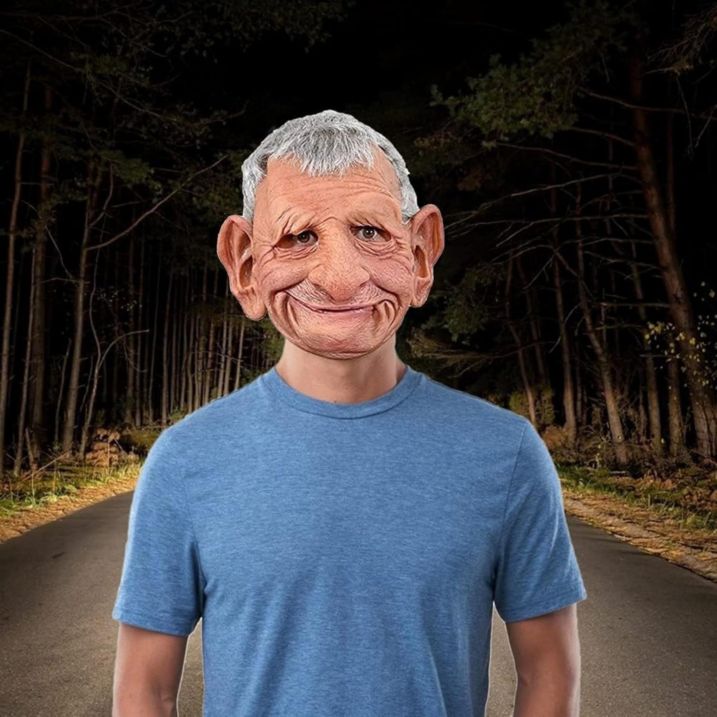 Realistic Old Man Mask - Silicone Mask for Adults, Lifelike Human Face Mask Halloween Costume Latex Realistic Mask for Men