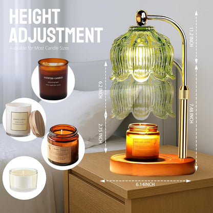 GEEZO Fragrance Candle Warmer Lamp,Electric Candle Warmer with Timer & Dimmer, Mom Christmas Birthday Gifts for Women, House Warming Gifts New Home Bedroom Decor