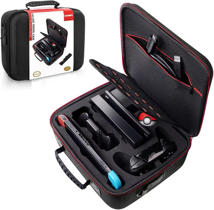 COOWPS Case for Nintendo Switch 2, Hard Shell Full Protection All-in-One Travel Case with 4pcs Thumb Grip Caps & 20 Game Card, Slots Soft Lining Carrying Case for Switch 2 Accessories Pro Controllers