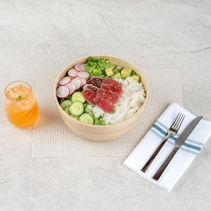 Restaurantware-Bambuddha 15 Ounce Small Salad Bowl, 1 Heavy-Duty Round Salad Bowl - Sustainable, Reusable, Black Bamboo Serving Dish, for Serving Salads, Fruits, and Appetizers