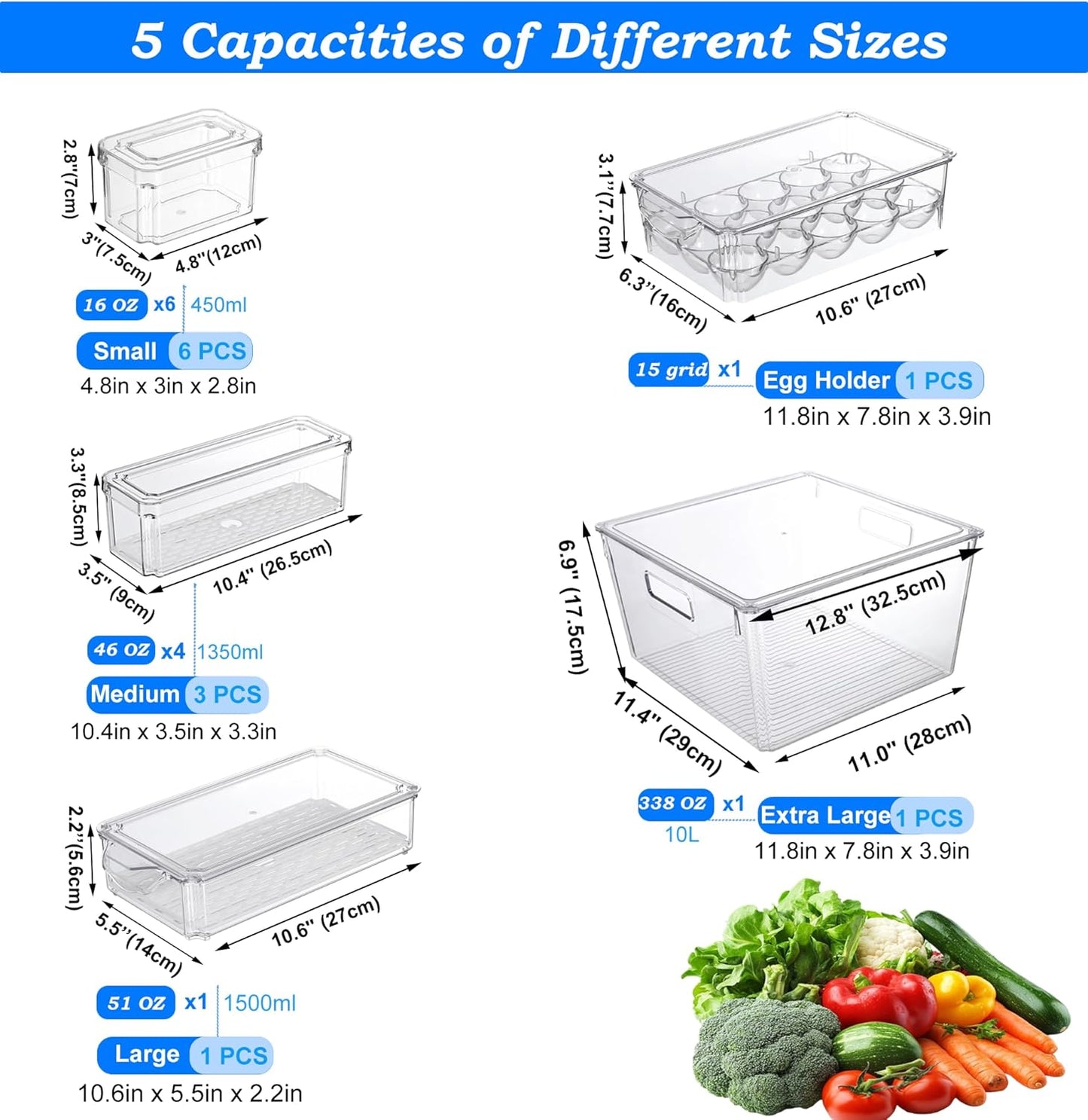 Pure Future 50-Piece Large Airtight Food Storage Containers with Lids, BPA-Free Stackable & Microwave Safe Kitchen Set for Meal Prep, Freezer Use - 25 Containers & Lids, Leakproof Design